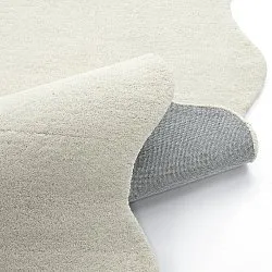 Tapis en laine ondulée - Diu Hand Tufted Wool Premium (blanc)