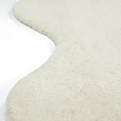 Tapis en laine ondulée - Diu Hand Tufted Wool Premium (blanc)