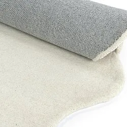Tapis en laine ondulée - Diu Hand Tufted Wool Premium (blanc)