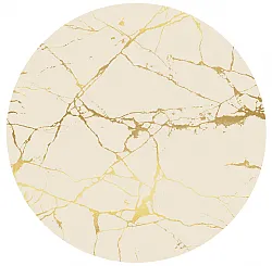 Tapis rond - Vieste (beige/doré)