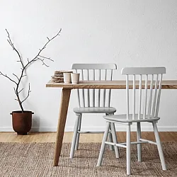 Chaise Peg - Elsa (gris clair) - 2 pièces