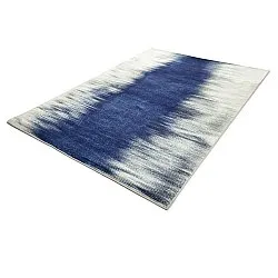 Tapis Wilton - Cara (blanc/bleu foncé)