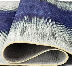 Tapis Wilton - Cara (blanc/bleu foncé)