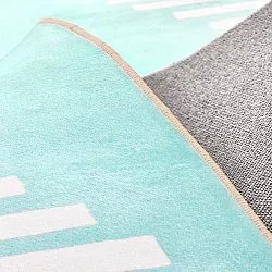 Tapis Wilton - Carmen (bleu clair/blanc)