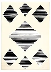 Tapis Wilton - Carmen (crème/noir)