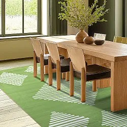Tapis Wilton - Carmen (vert/blanc)