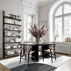 Tapis Wilton - Delft (blanc/gris/noir)