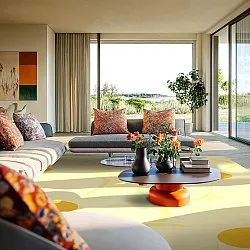 Tapis Wilton - Honfleur (jaune/multi)