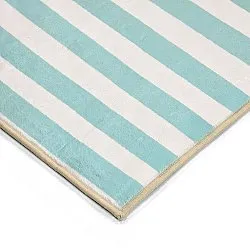 Tapis Wilton - Joma (turquoise/blanc)