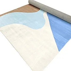Tapis Wilton - Leiden (bleu/marron)