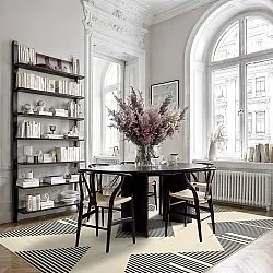 Tapis Wilton - Pucon (noir/crème)