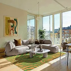 Tapis Wilton - Zebra (vert/orange)