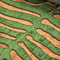 Tapis Wilton - Zebra (vert/orange)