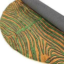 Tapis rond - Zebra (vert/orange)