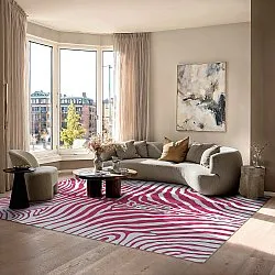 Tapis Wilton - Zebra (rose)