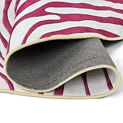 Tapis rond - Zebra (rose)