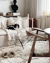 Tapis à poils longs - Fondi (beige)