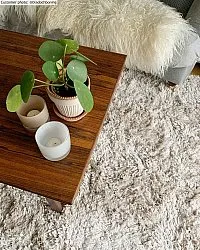 Tapis à poils longs - Kanvas (beige)