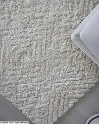 Tapis à poils longs - Stettin (blanc cassé)