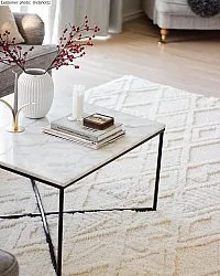 Tapis à poils longs - Rostock (blanc cassé)