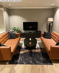 Tapis Wilton - Padova (noir/blanc/doré)