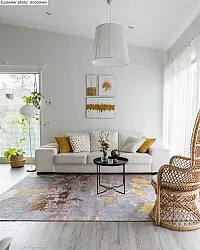 Tapis Wilton - Elena (beige/doré)
