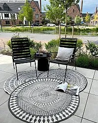 Tapis rond - Brussels Night (gris)