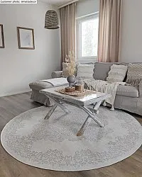 Tapis rond - Valenza (blanc)