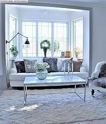 Tapis à poils longs - Everett (blanc cassé)