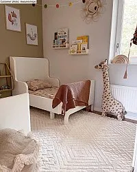 Tapis à poils longs - Stettin (blanc cassé)