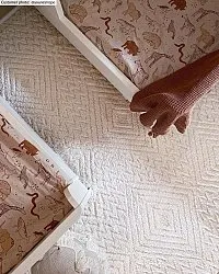 Tapis à poils longs - Stettin (blanc cassé)