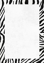 Tapis Wilton - Bordure Zebra (noir/blanc)