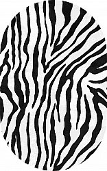 Tapis ovale - Zebra (noir/blanc)