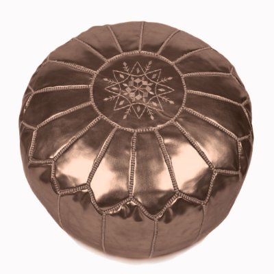 Pouf - Marocain en cuir (Bronze)