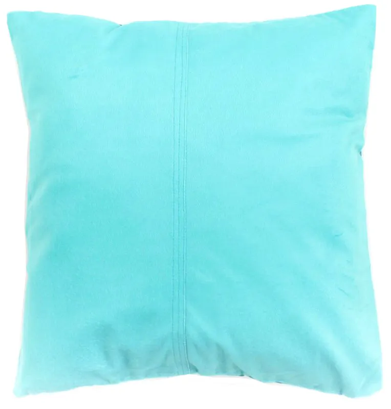 Coussin en velours (turquoise) (housse de coussin) 45 x 45 cm