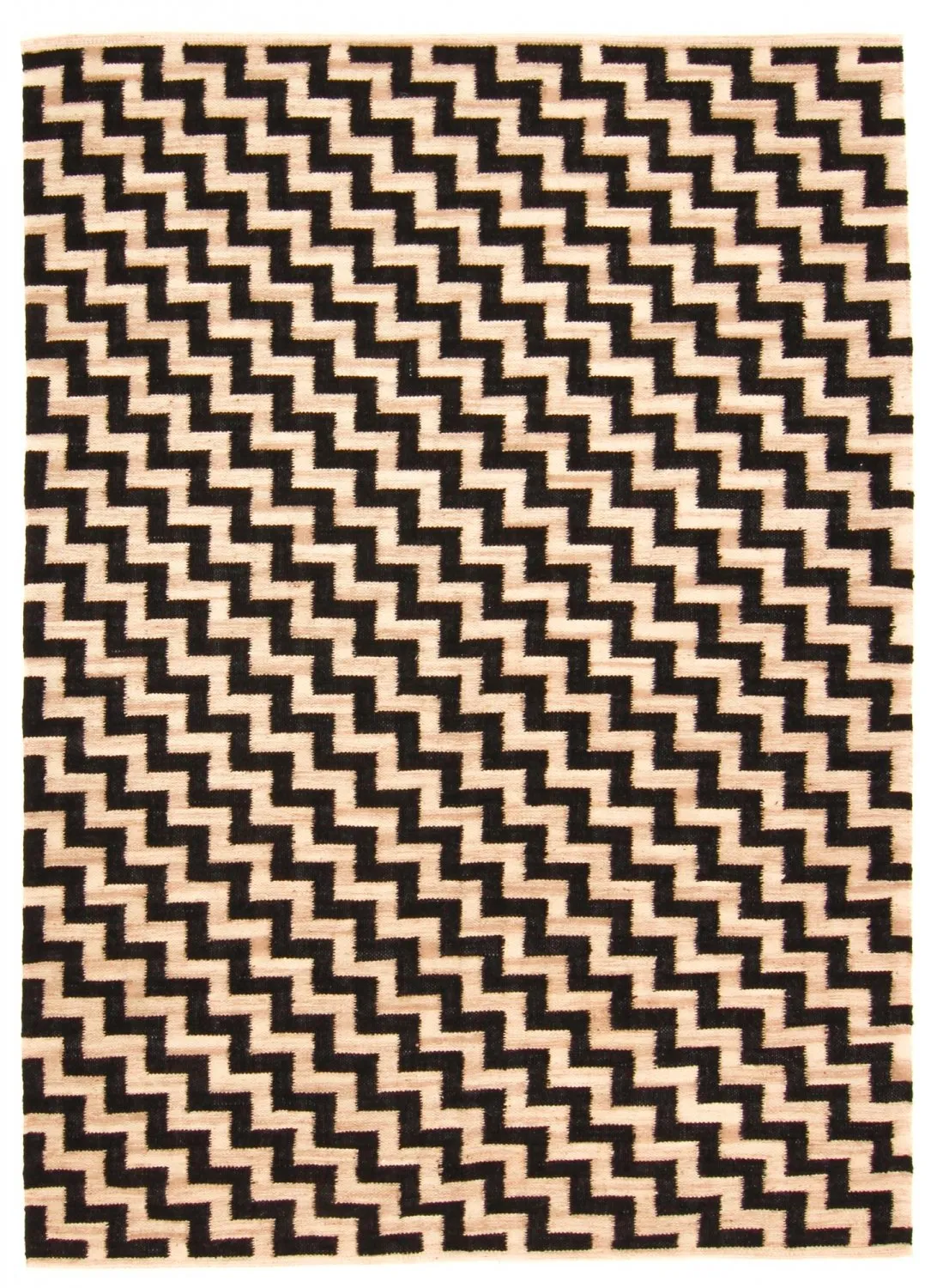Tapis en jute - Cabana (beige/noir)