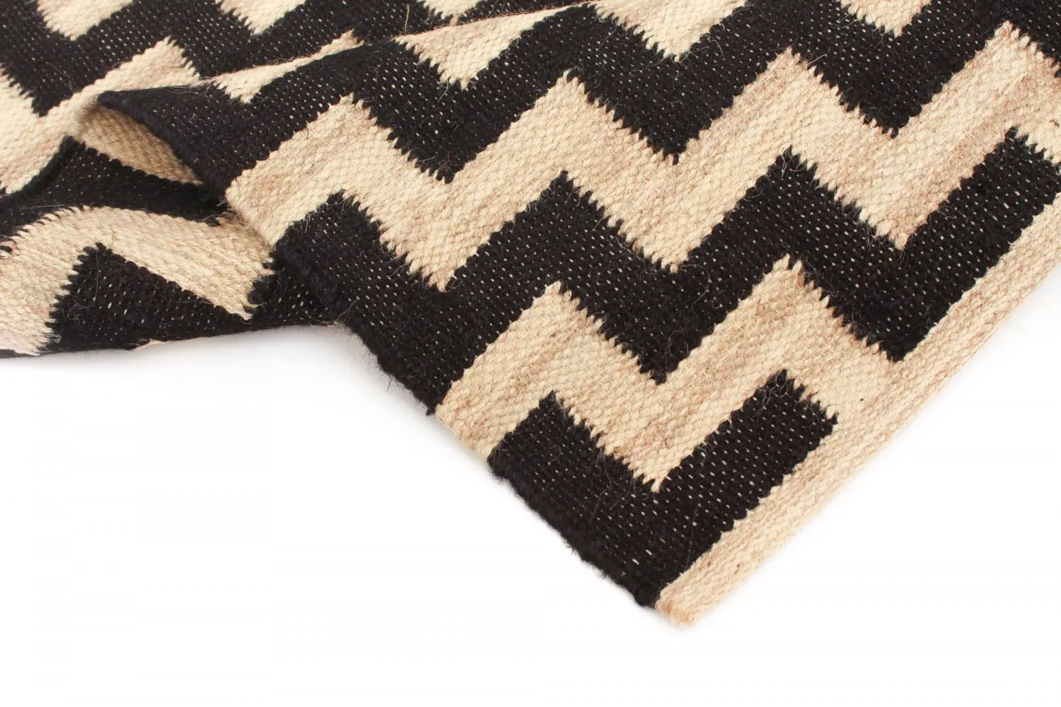 Tapis en jute - Cabana (beige/noir)