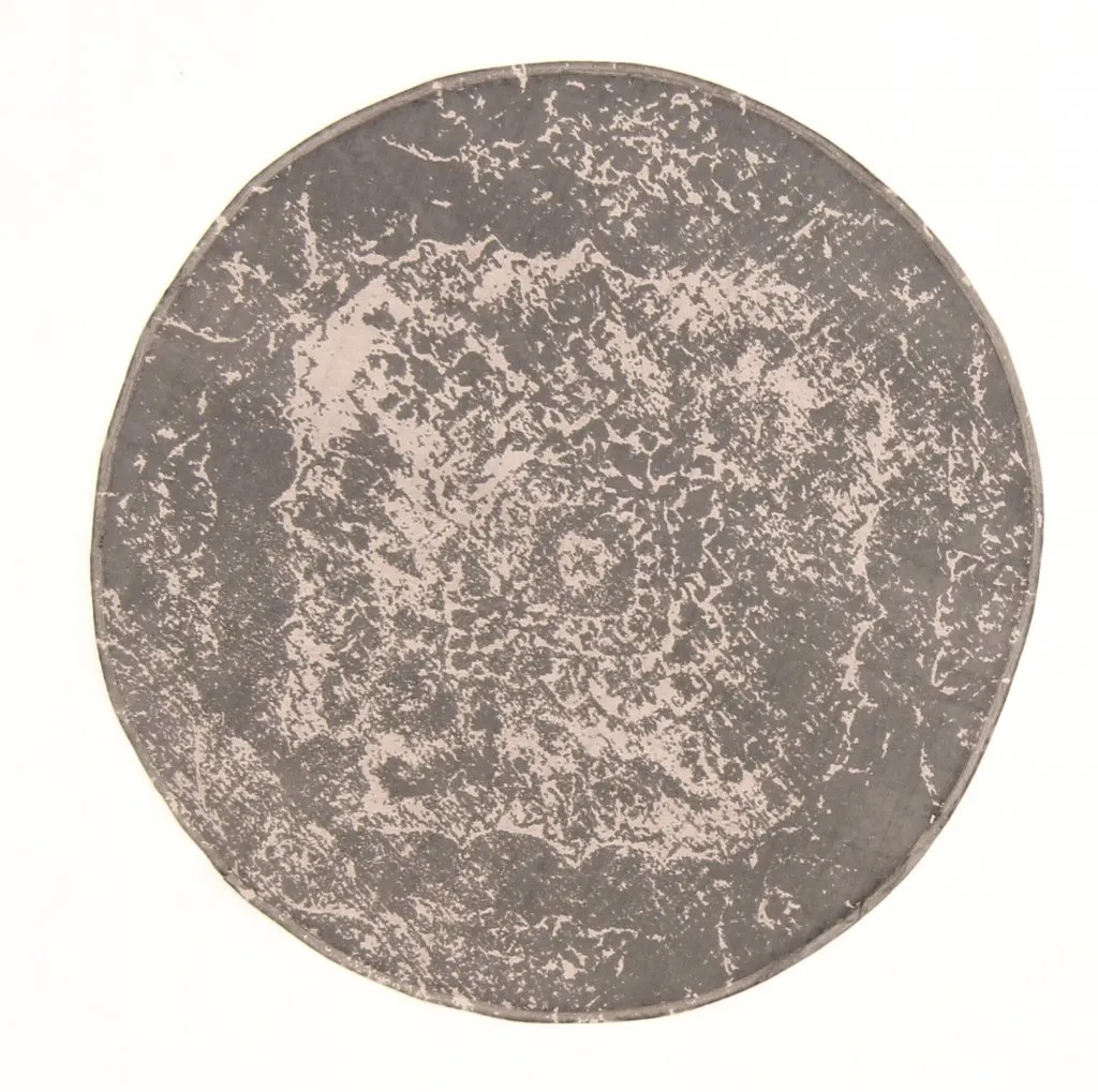 Tapis patchwork - Cassis (rond) (gris)
