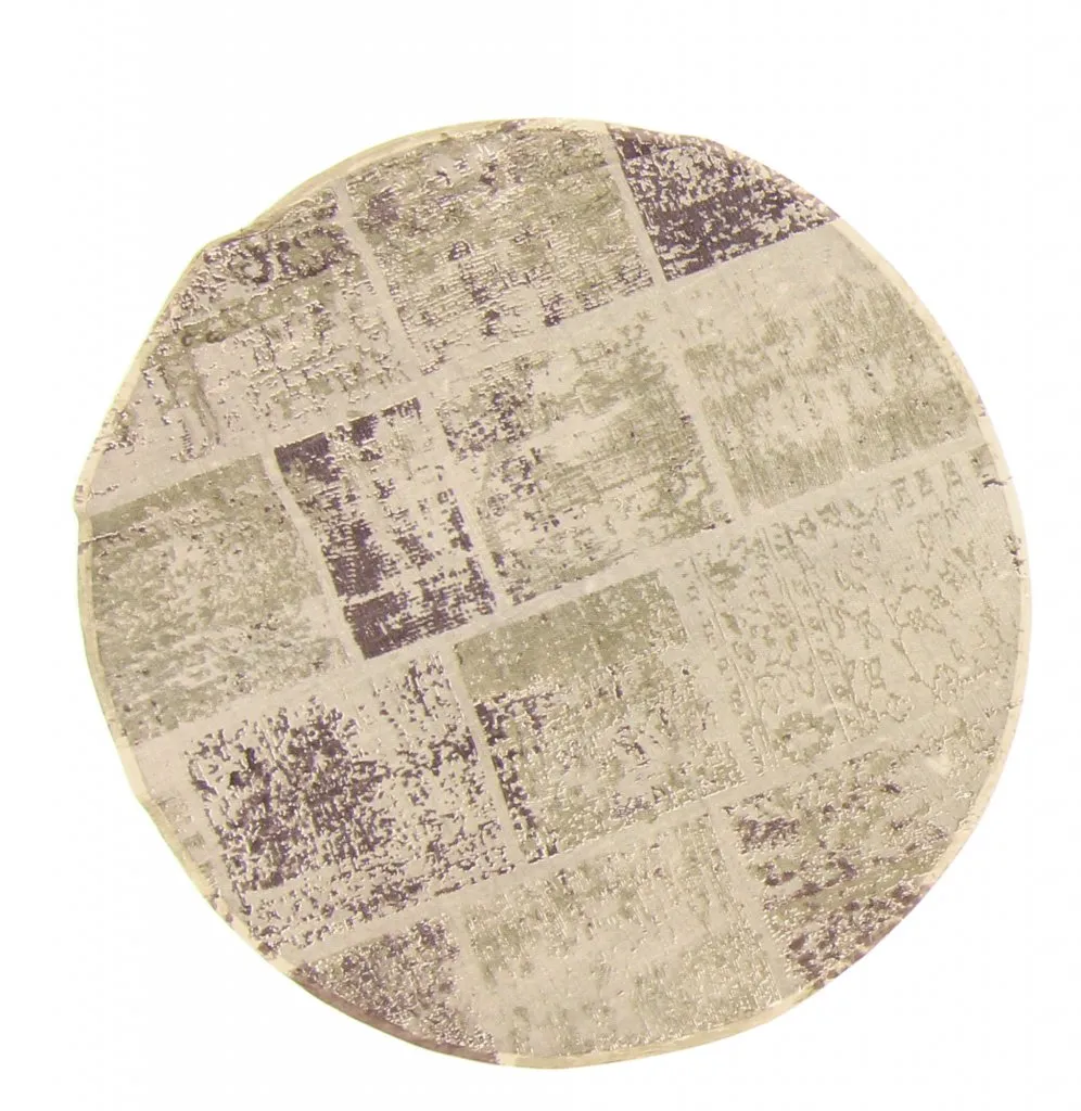 Tapis patchwork - Lismore (rond) (vert)