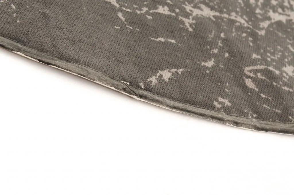 Tapis patchwork - Cassis (rond) (gris)