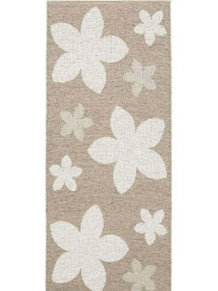 Tapis en plastique - Horredsmattan Flower (beige)