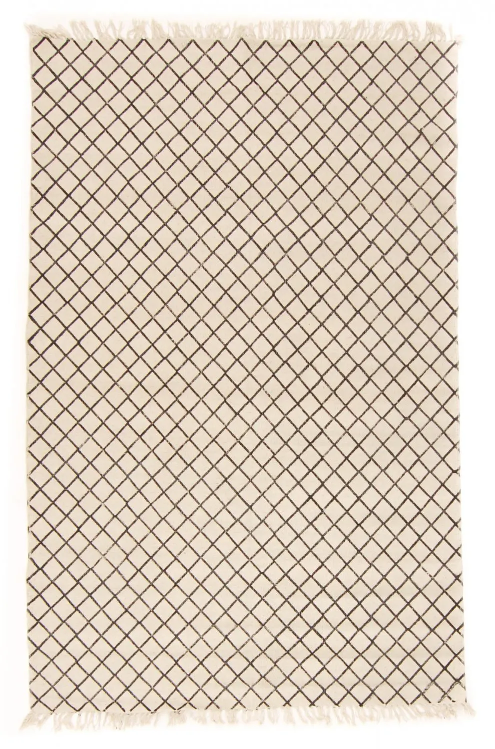 Tapis patchwork - Agadir (noir/blanc)