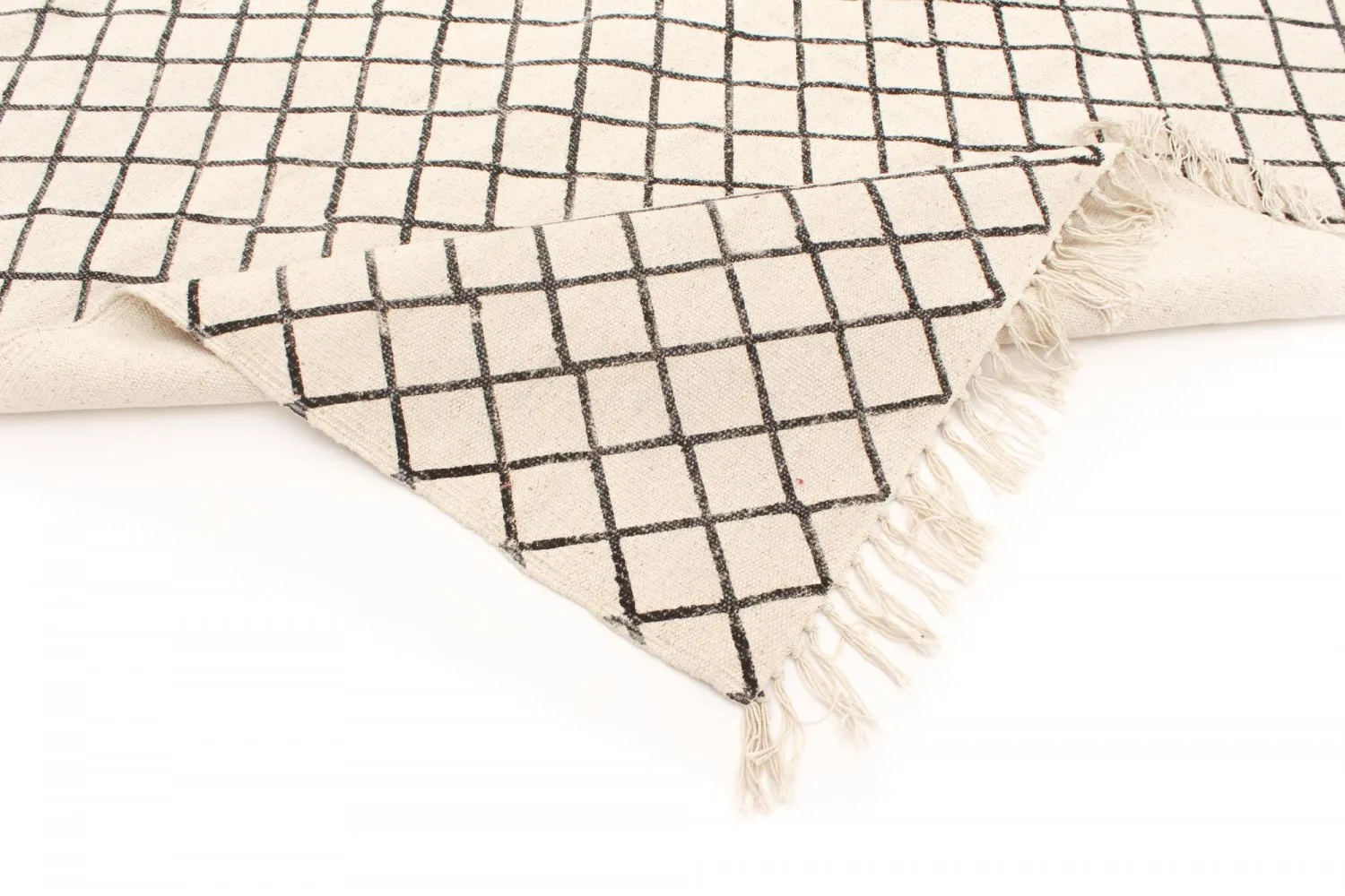 Tapis patchwork - Agadir (noir/blanc)