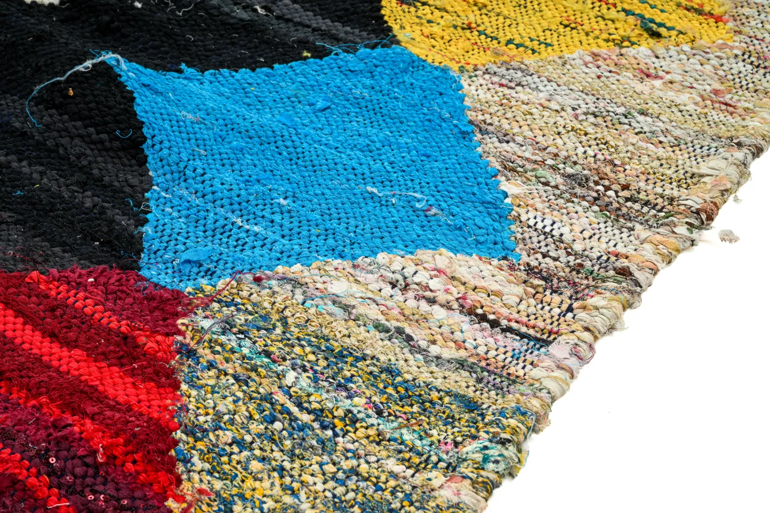Tapis berbère marocain Boucherouite 140 x 270 cm