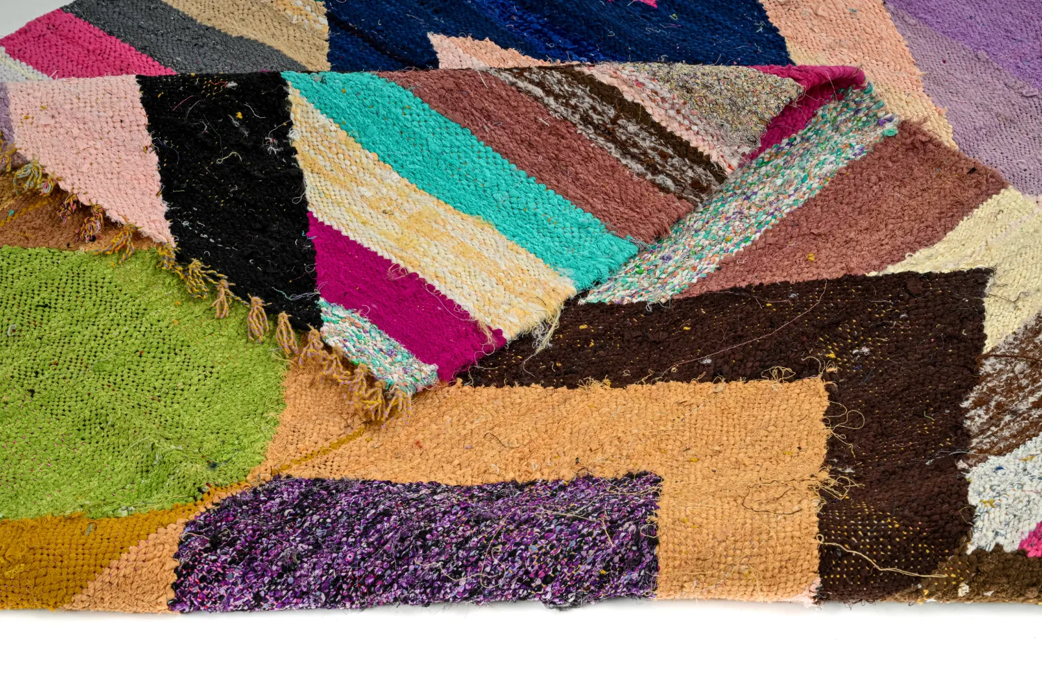 Tapis berbère marocain Boucherouite 155 x 260 cm