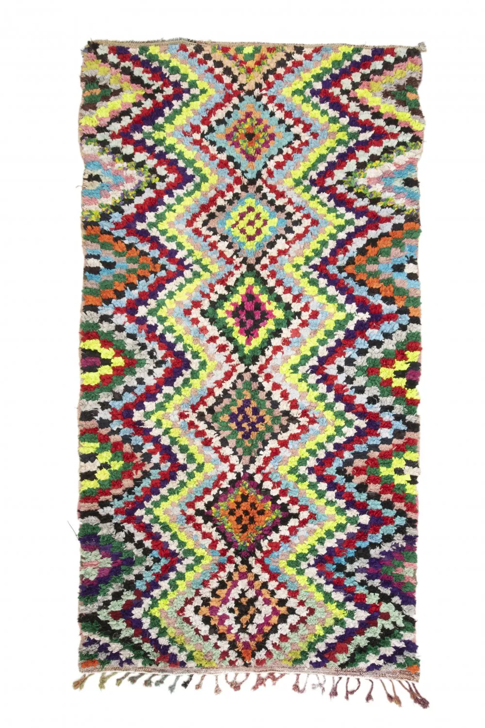Tapis berbère marocain Boucherouite 315 x 170 cm