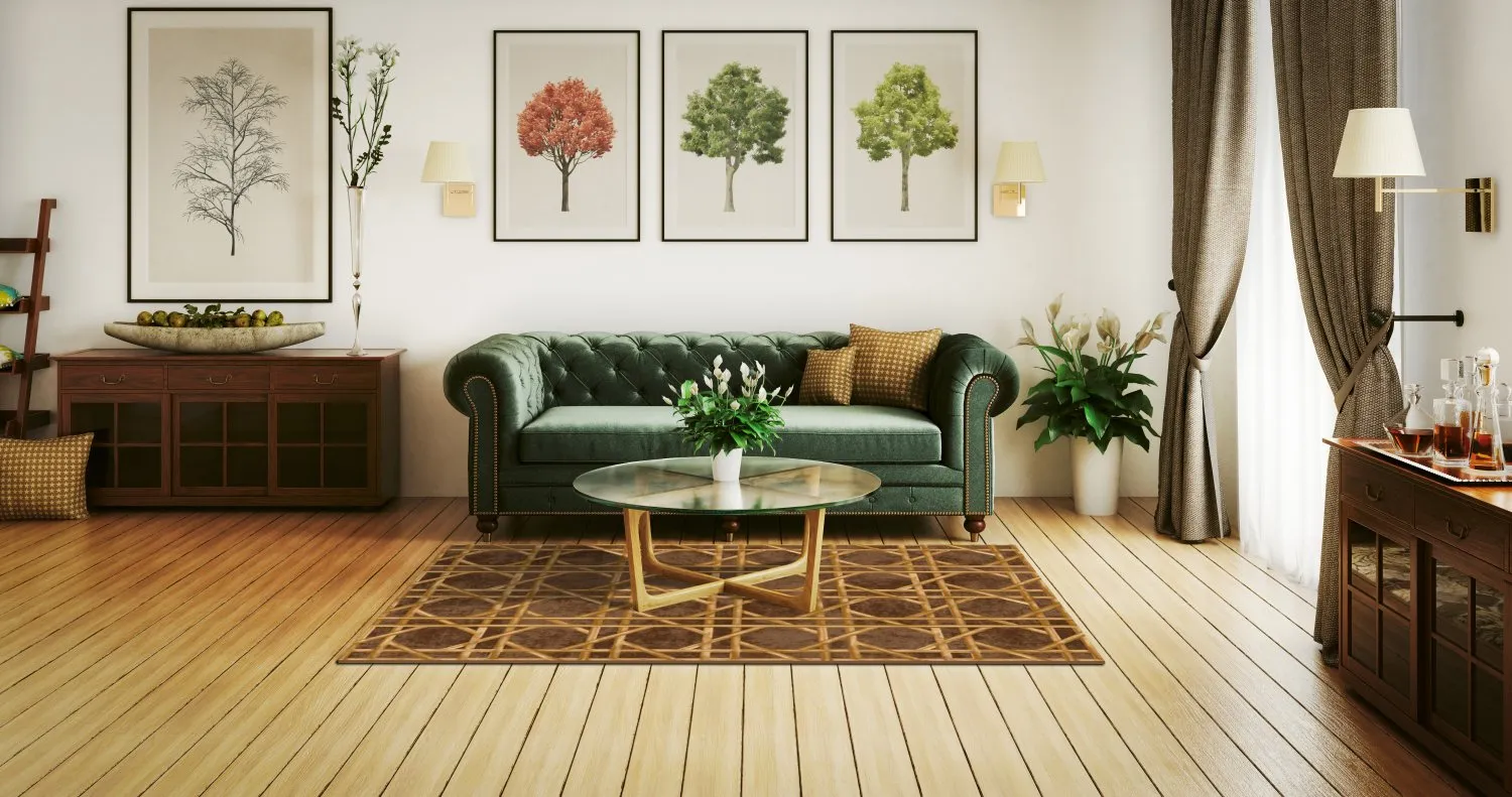 Tapis Wilton - Pachino (marron/doré)