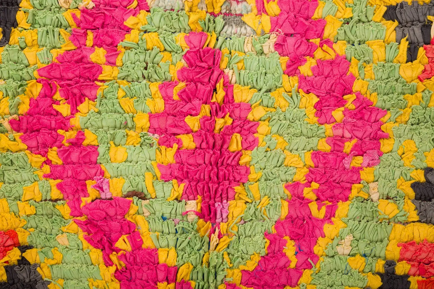 Tapis berbère marocain Boucherouite 135 x 290 cm