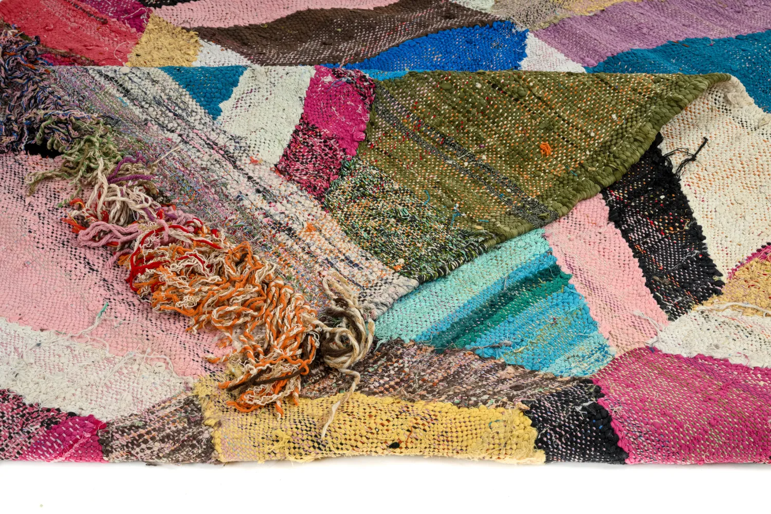 Tapis berbère marocain Boucherouite 150 x 275 cm