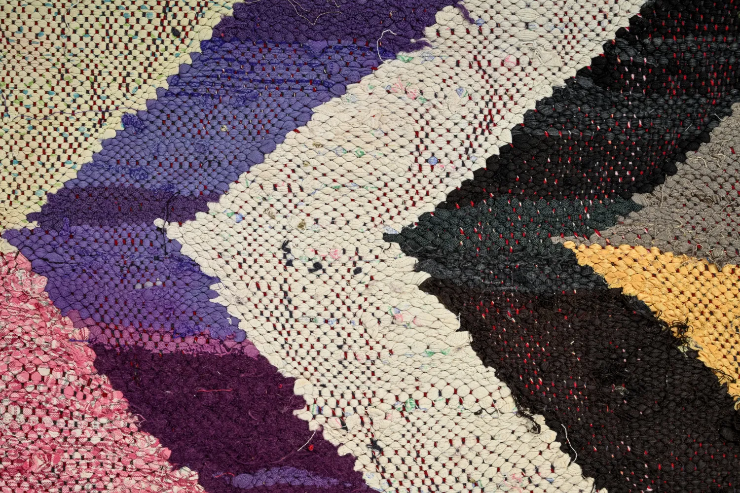 Tapis berbère marocain Boucherouite 140 x 305 cm